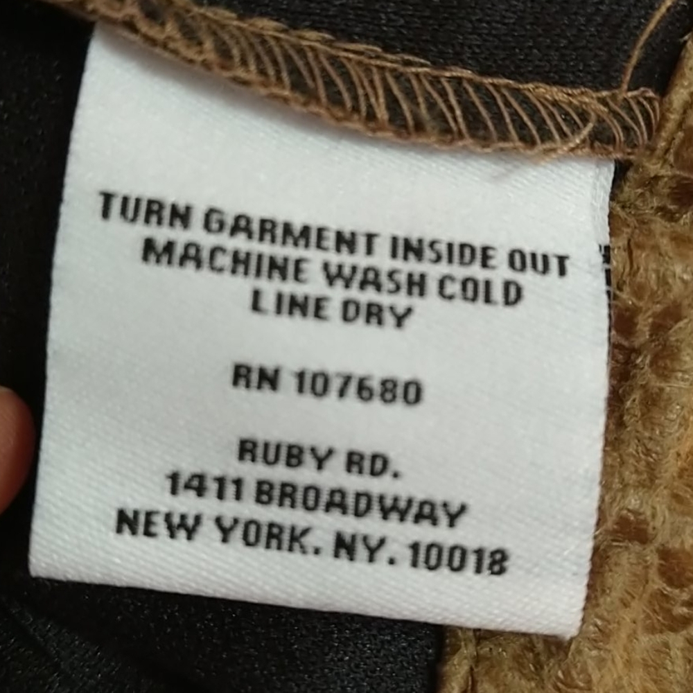 Ruby Rd Tan Faux Leather Light Weight Jacket - Picture 11 of 11